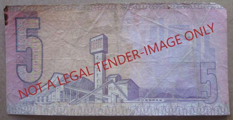Five Rand South Africa Serial Nr BA5677062