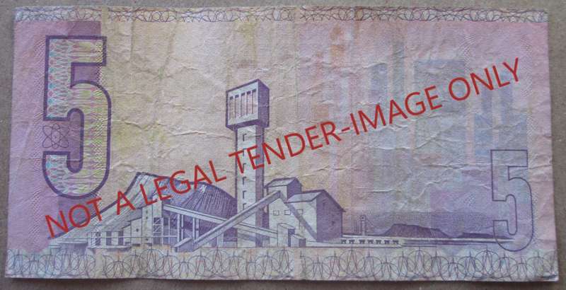 Five Rand South Africa Serial Nr BG1744240