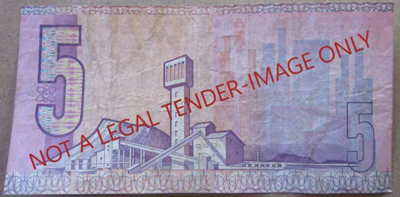 Five Rand South Africa Serial Nr B5 13 677784