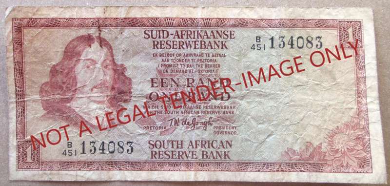 One Rand South Africa Serial Nr B451 134083