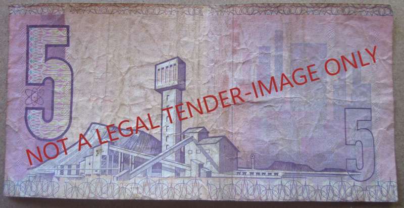 Five Rand South Africa Serial Nr AF6694960