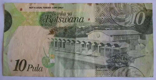 10 Pula Botswana Serial No AB0600392