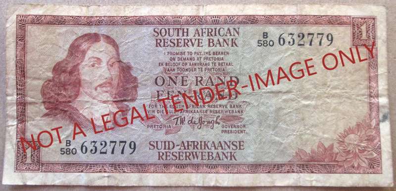 One Rand South Africa Serial Nr B580 632779