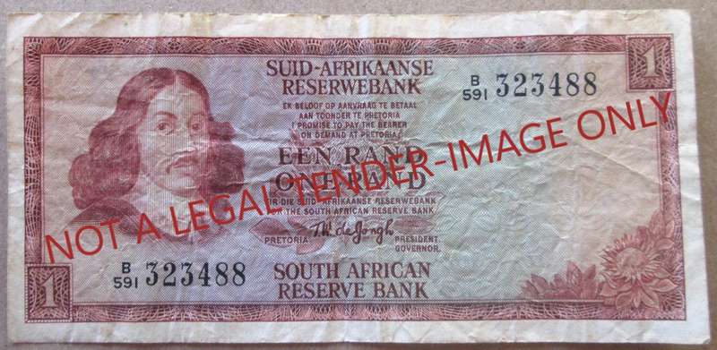 One Rand South Africa Serial Nr B591 323488