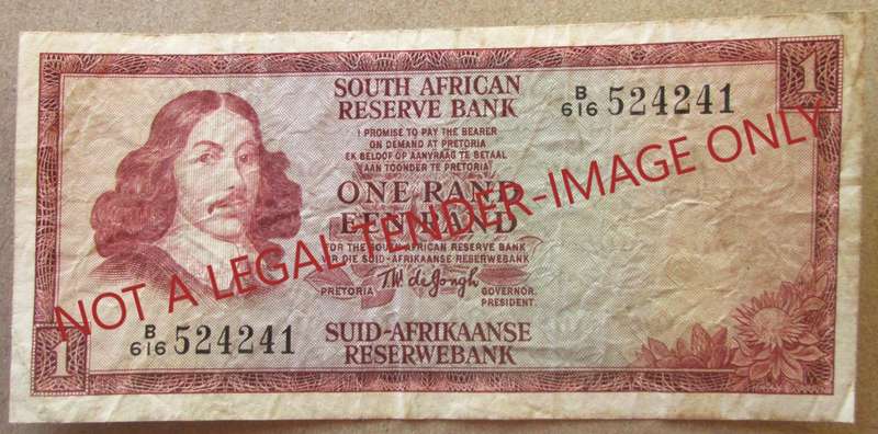 One Rand South Africa Serial Nr B616 524241