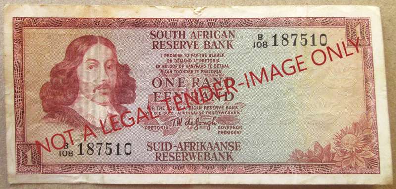 One Rand South Africa Serial Nr B108 187510