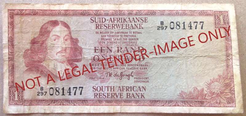 One Rand South Africa Serial Nr B297 081477