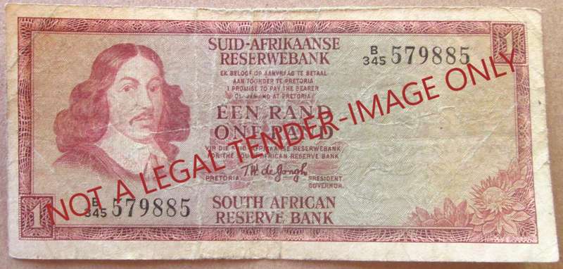 One Rand South Africa Serial Nr B345 579885