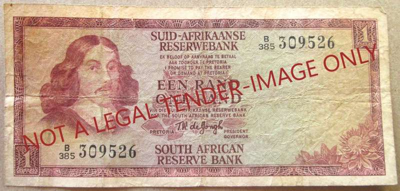 One Rand South Africa Serial Nr B385309526