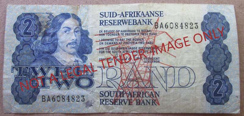 Two Rand South Africa Serial Nr BA6084823