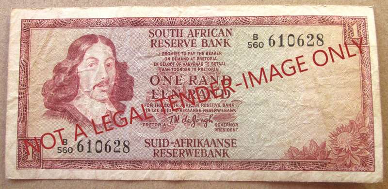 One Rand South Africa Serial Nr B560 610628