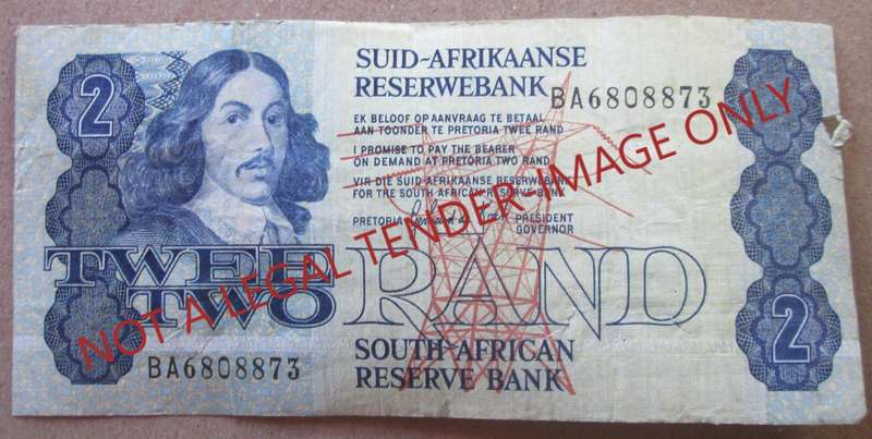 Two Rand South Africa Serial Nr BA6808873