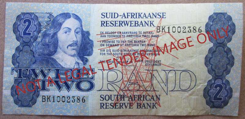 Two Rand South Africa Serial Nr BK1002386