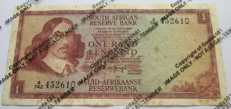 One Rand Republic of South Africa Serial Nr A742 432610