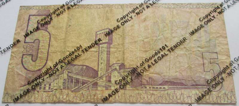 Five Rand Republic of South Africa Serial Nr B220 697532