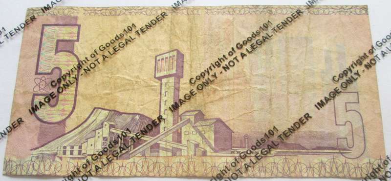 Five Rand Republic of South Africa Serial Nr B224 535586