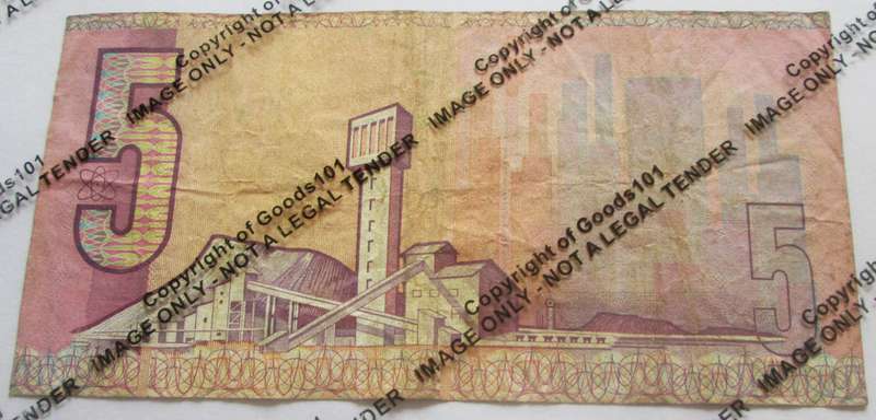 Five Rand Republic of South Africa Serial Nr B624 261579