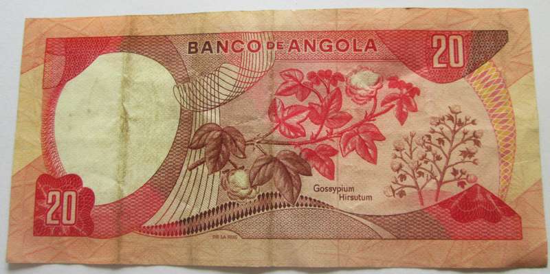 1972 Angola 20 Escudos Serial No RC 53012
