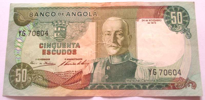 1972 Angola 50 Escudos Serial No YC 70604
