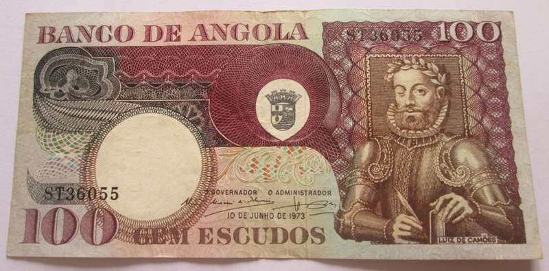 1973 Angola 100 Escudos Serial No ST 36055