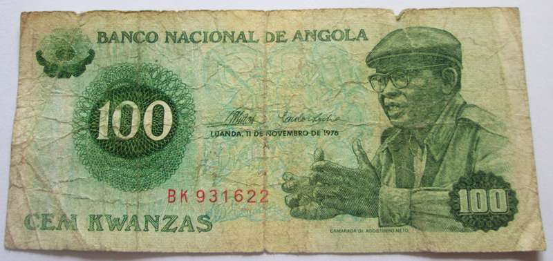 1976 Angola 100 Kwanzas Serial No BK 931622