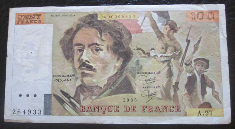 1985 France 100 Francs Series No 2400264933