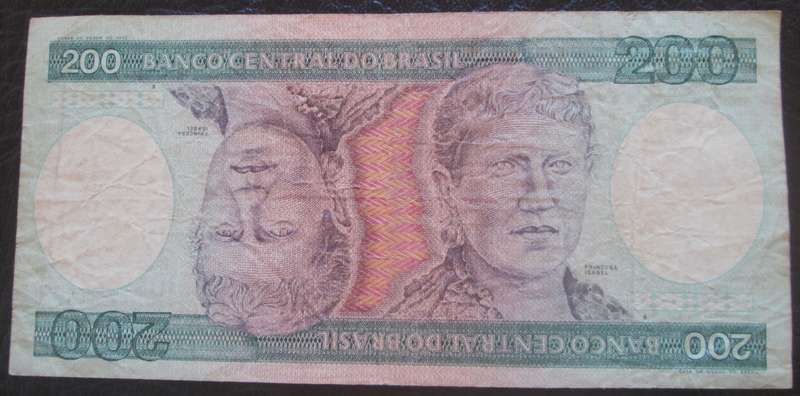 Brasil 200 Cruzeiros Serial No A0338096170A