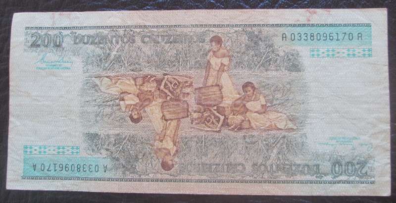 Brasil 200 Cruzeiros Serial No A0338096170A