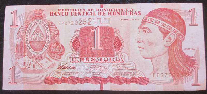 1992 Honduras 1 Lempira Serial No EP 2720252