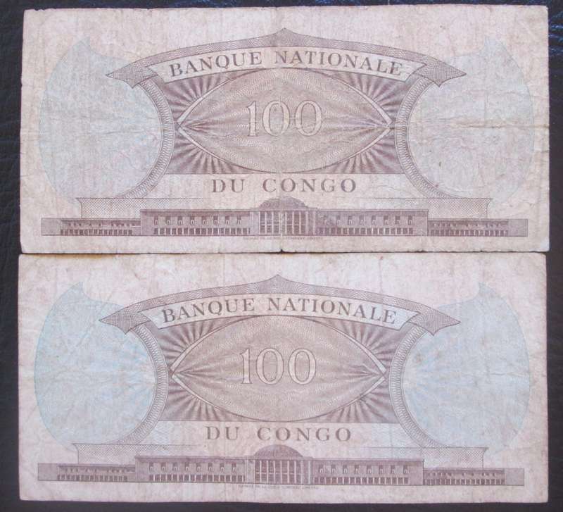 1961 - 1968 Congo 100 Francs