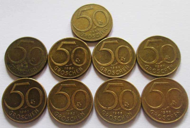 50 Groschen Austria 1960 - 1968