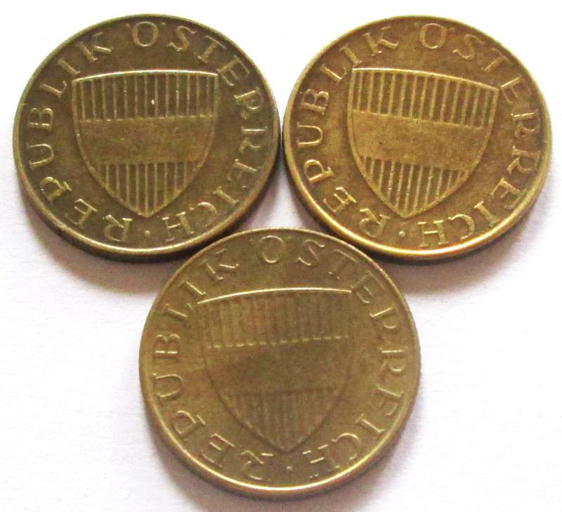 50 Groschen Austria 1971 + 1973 + 1974