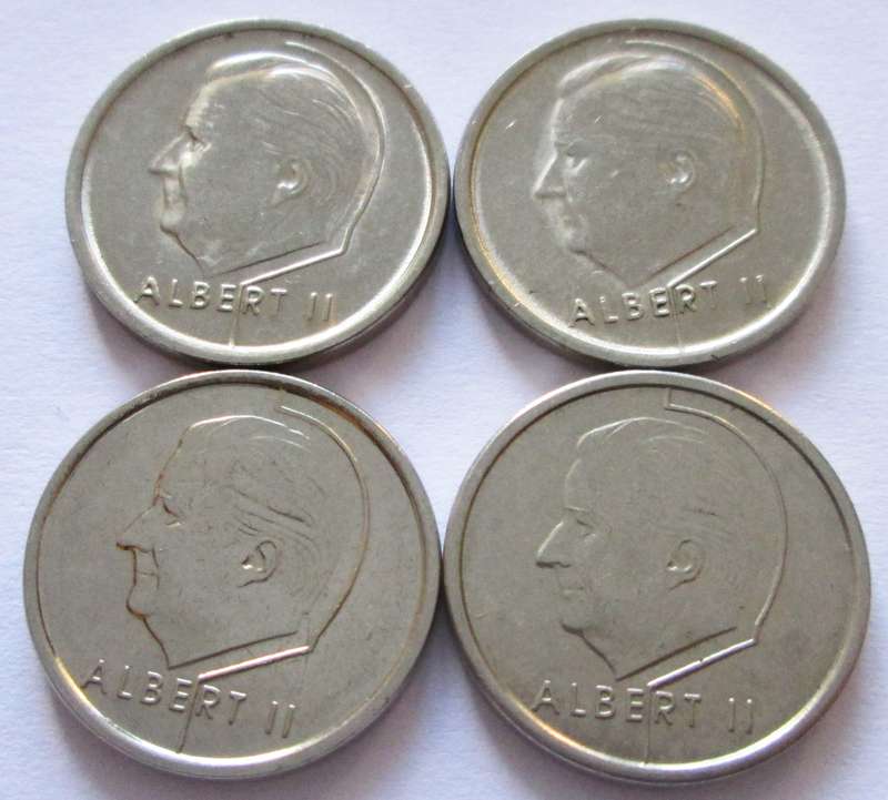 1 Franc Belgium 1994 - 1995 + 1997 - 1998