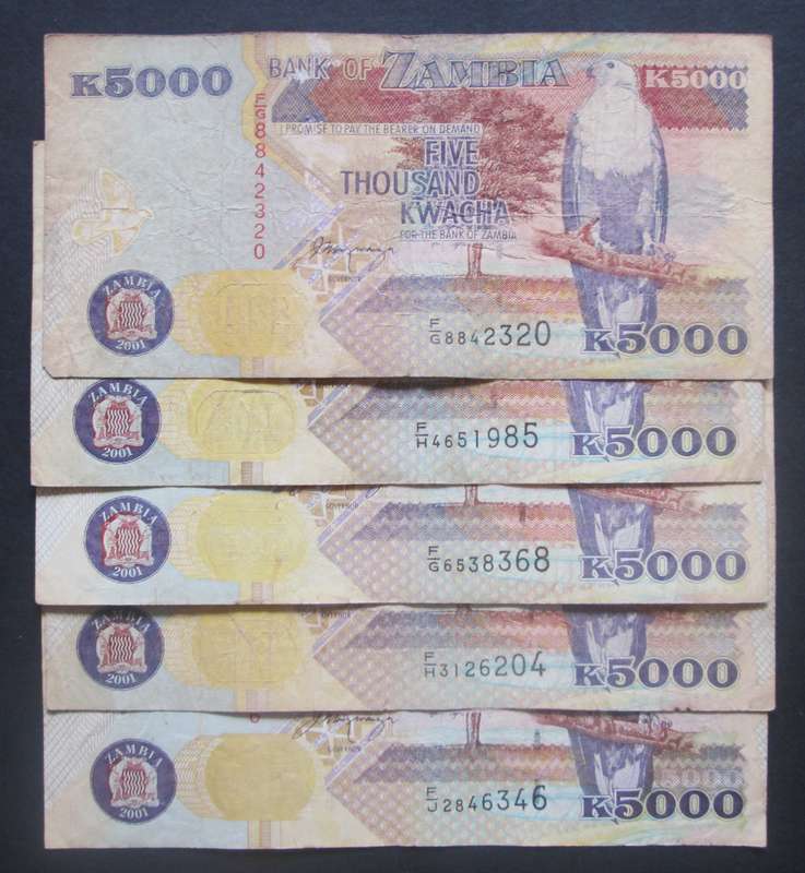 2001 Zambia 5000 Kwacha