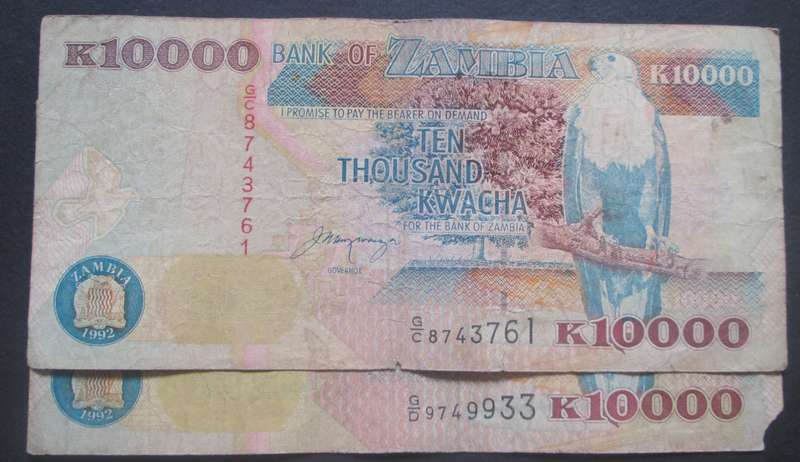 1992 Zambia 10 000 Kwacha