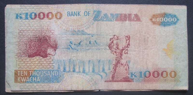 1992 Zambia 10 000 Kwacha