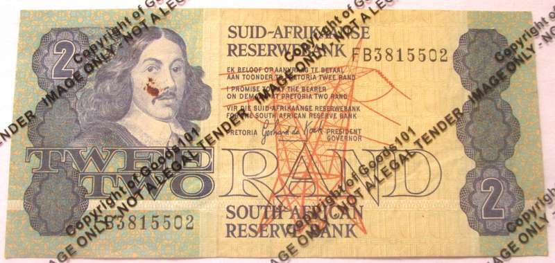 Two Rand Republic of South Africa Serial Nr FB3815502