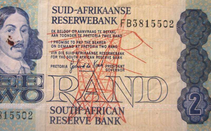 Two Rand Republic of South Africa Serial Nr FB3815502