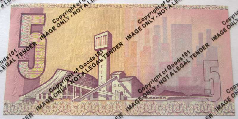 Five Rand Republic of South Africa Serial Nr BT1299695