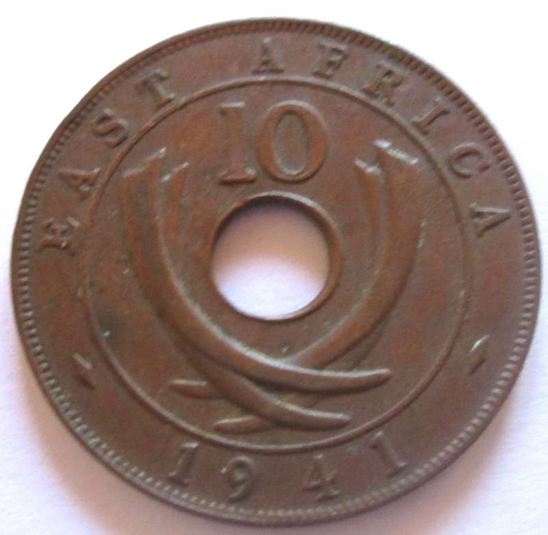 1941 East Africa 10 Cents