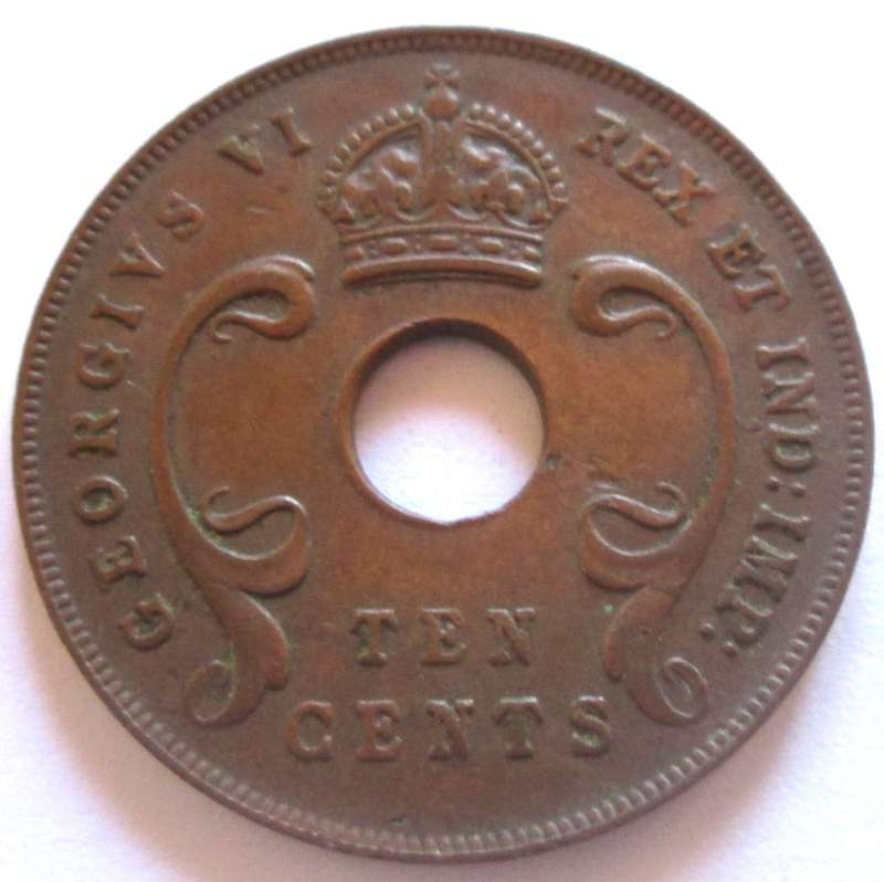 1941 East Africa 10 Cents