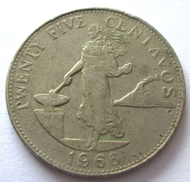 1966 Philippines 25 Centavos