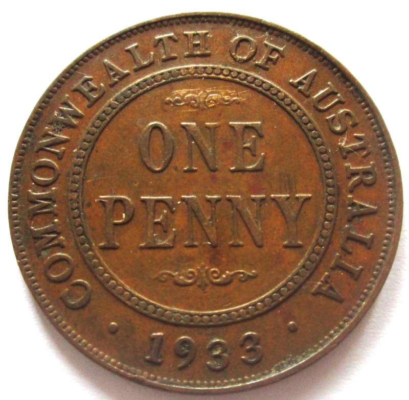 1933 Commonwealth of Australia Penny