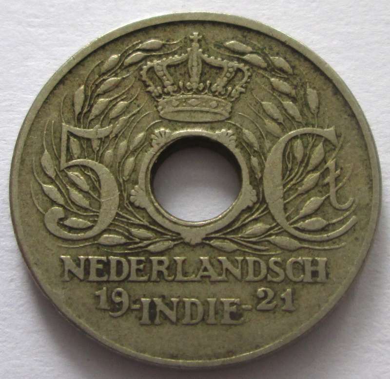 1921 Netherlands East Indies 5 Cents