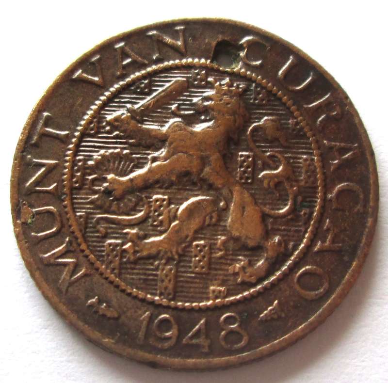 1948 Netherlands 2 Half Cents