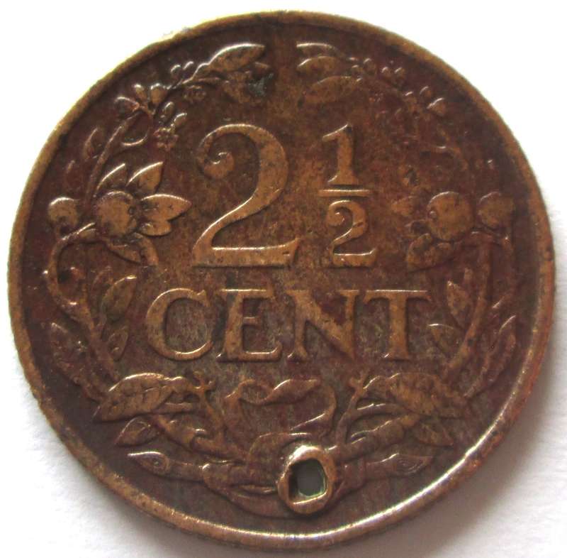1948 Netherlands 2 Half Cents