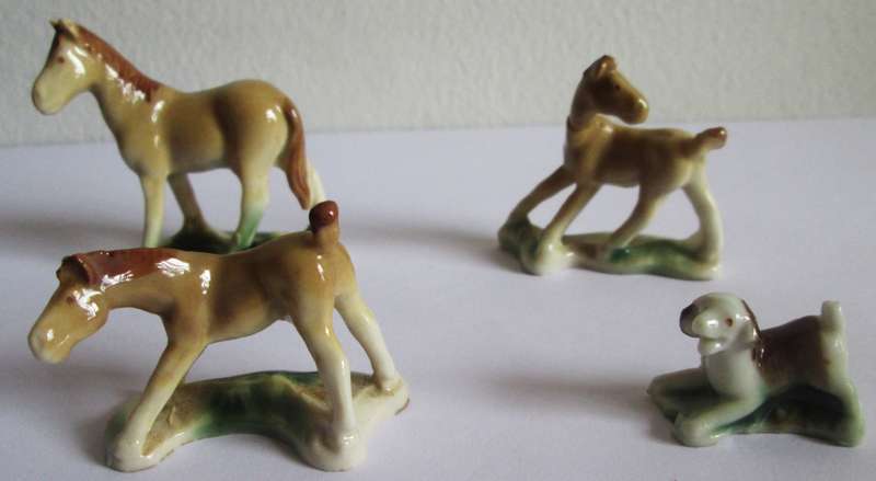 Wade Whimsies Horses Porcelain Miniatures