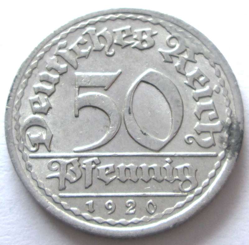 1920 Germany 50 Pfennigs
