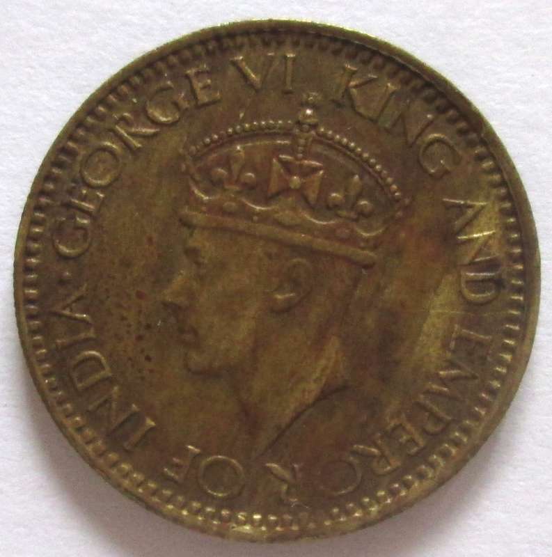 1943 Ceylon 25 Cents