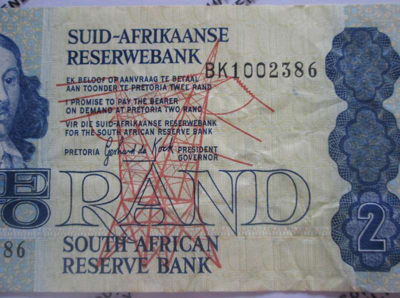 Two Rand Republic of South Africa Serial Nr BK1002386